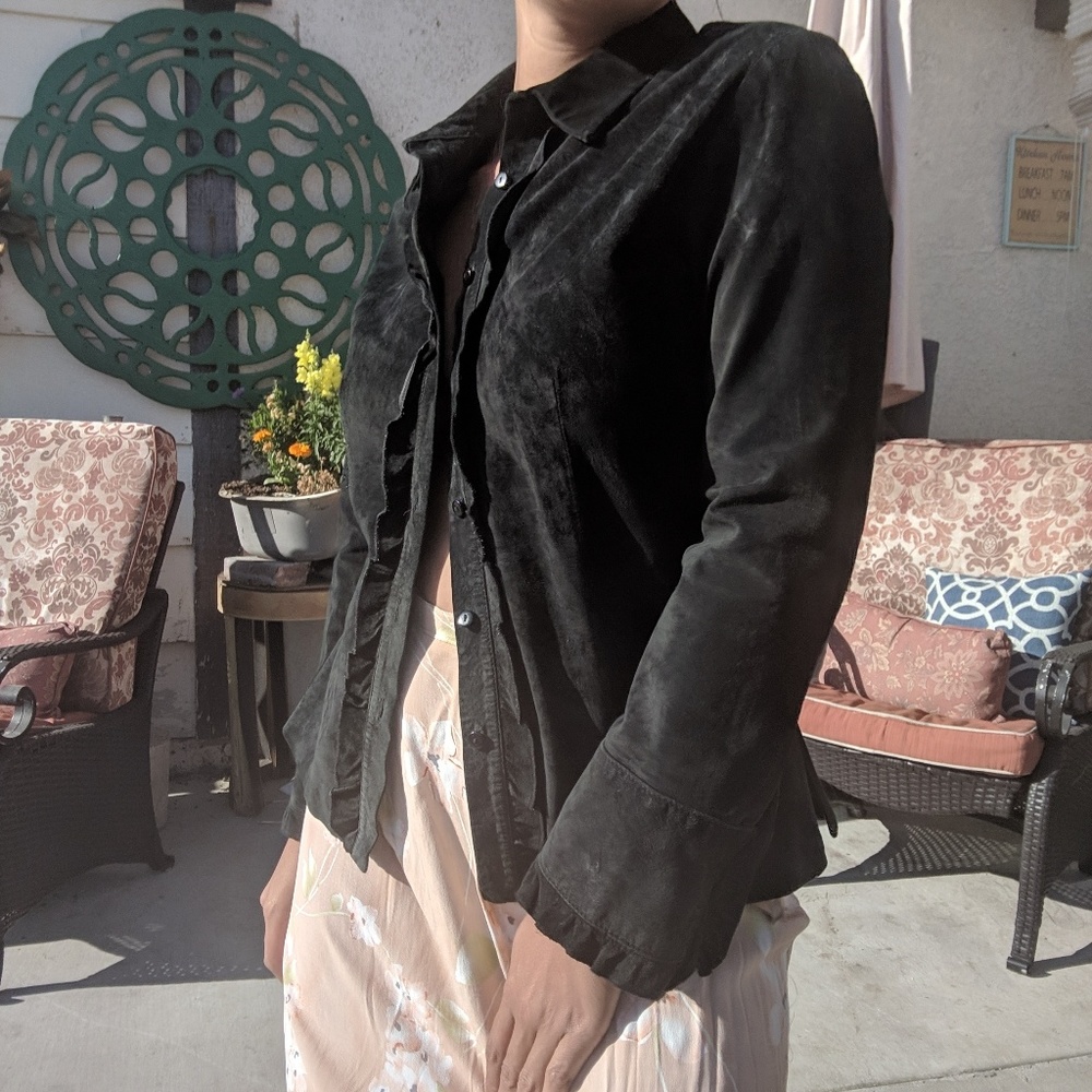 ∆ Black and Ruffles Button Up∆